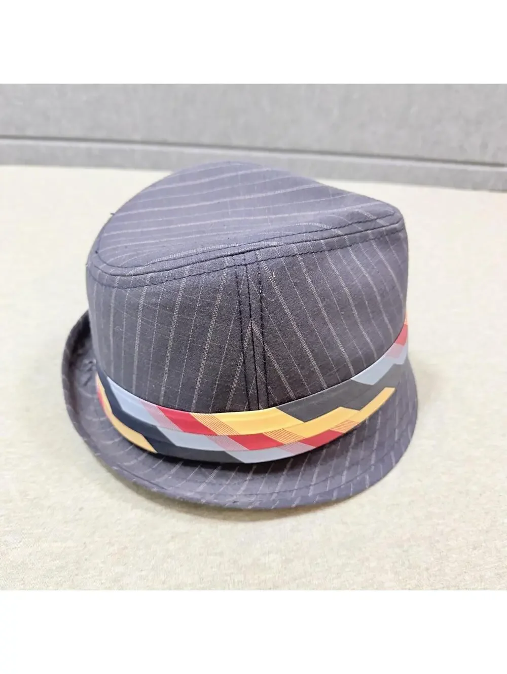 Goorin Bros Mens Large Fedora Hat Classic Stylish Blue‎ Pinstripe Classic Look
